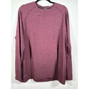 Russell athletic T shirt Size XL Dri-Power Training Maroon Long Sleeve